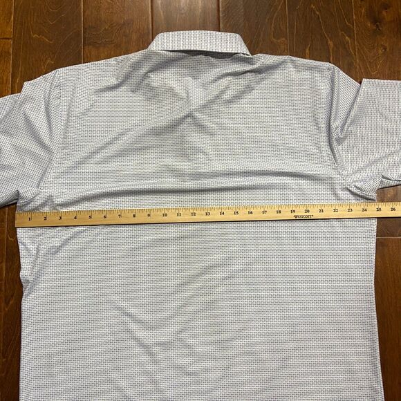 Holderness & Bourne Tailored Fit Performance Polo Shirt White Blue Men's Size XL - Picture 7 of 8